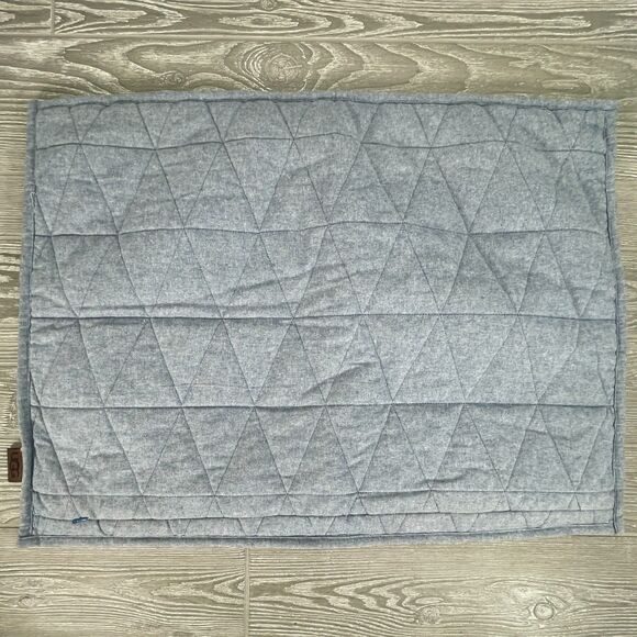 UGG Grey Blue Pillowcase Sham Faux Fur Geometric Triangle Standard Size 20 x 26" - Picture 3 of 11